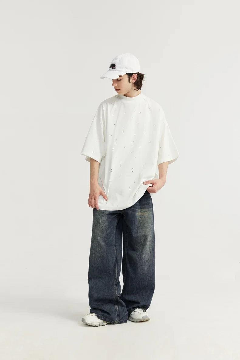 Wide-Leg Baggy Denim Jeans