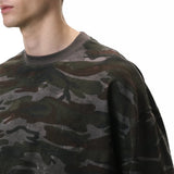 Versatile Camouflage Round Neck Sweatshirt