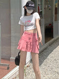 Trendy Korean Style HotSweet Pleated Cargo Skirt