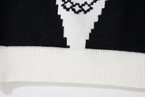 Y2K Knitted Graphic Sweater