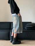 Washed Distressed Jorts