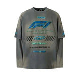 Vintage Distressed Washed Graphic Print T-Shirt