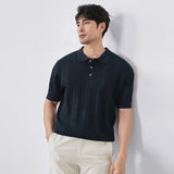 Men's Luxury Knitted Casual Business Polo T-Shirt