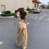 Elevated High Waisted Belted Cargo Pants
