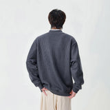 Streetwear Winter Mock Neck Knit Sweatshirt