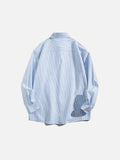 American Aesthetic Style Striped Long Sleeved Shirt