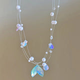 Vibrant Acrylic Summer Beach Fish Tail Necklaces