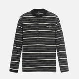 Elevated Ripped Henley Collar Long Sleeve T-Shirt