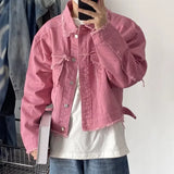 Frayed Retro Workwear Denim Jacket