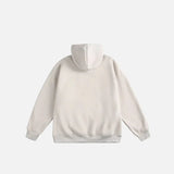 Heavyweight Letter Print Fleece Sporty Hoodie