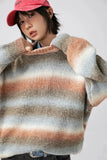 Cozy Gradient Striped Oversized Knitwear Sweater