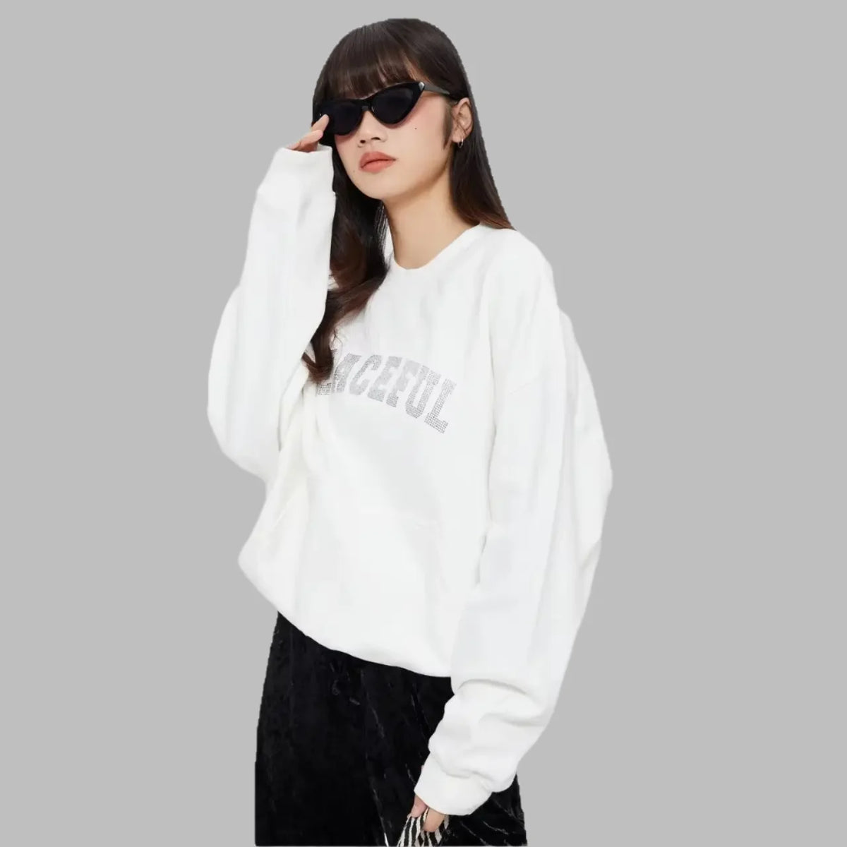 Light Luxury Loose Cotton Sweatshirt