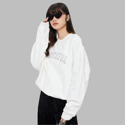 Light Luxury Loose Cotton Sweatshirt