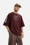 Model wearing the dark red Y2K Infinity T-Shirt 