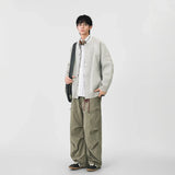 Soft Ribbed Knit Button Front Cardigan