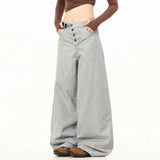 Streetwear Hip Hop Solid Color Belted Pants