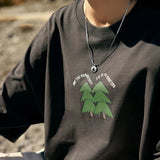 Heavyweight Pine Tree Print Oversize T-Shirt