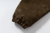 Winter Sherpa Spliced Lapel Leather Jacket