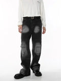 Utility Vibe Vintage Black Baggy Cargo Jeans