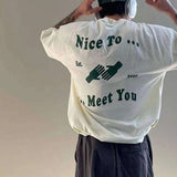 Adjustable Retro Letter Print Loose Fit T-Shirt