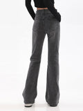 High Waist Flare Retro Denim Pants