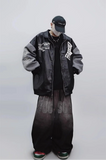 Men's Punk Scimitar Baggy Wide-Leg Jeans