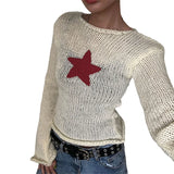 Women Vintage Grunge Star Aesthetic Sweater
