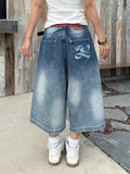 Vintage High Waist Ripped Denim Jeans