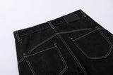 Y2K High Waist Buttoned Boot Cut Denim Jeans