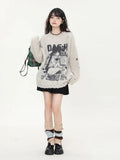 Japanese Gothic Vintage Ripped Sweater