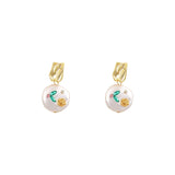 Baroque Pearl with Monet Garden Earring
