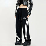 Streetwear Oversize Striped Jogging Straight Sweatpants