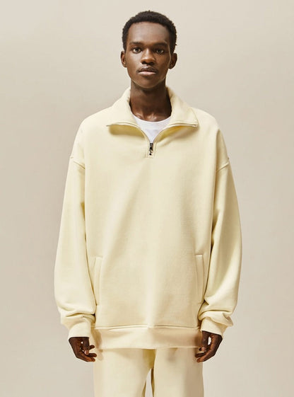 Half Zip-Up Sweatshirt Set