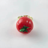 Colorful Tomato Cartoon Resin Rings