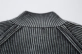 Men Stylish Knitted Hip Hop Striped Sweatshirt