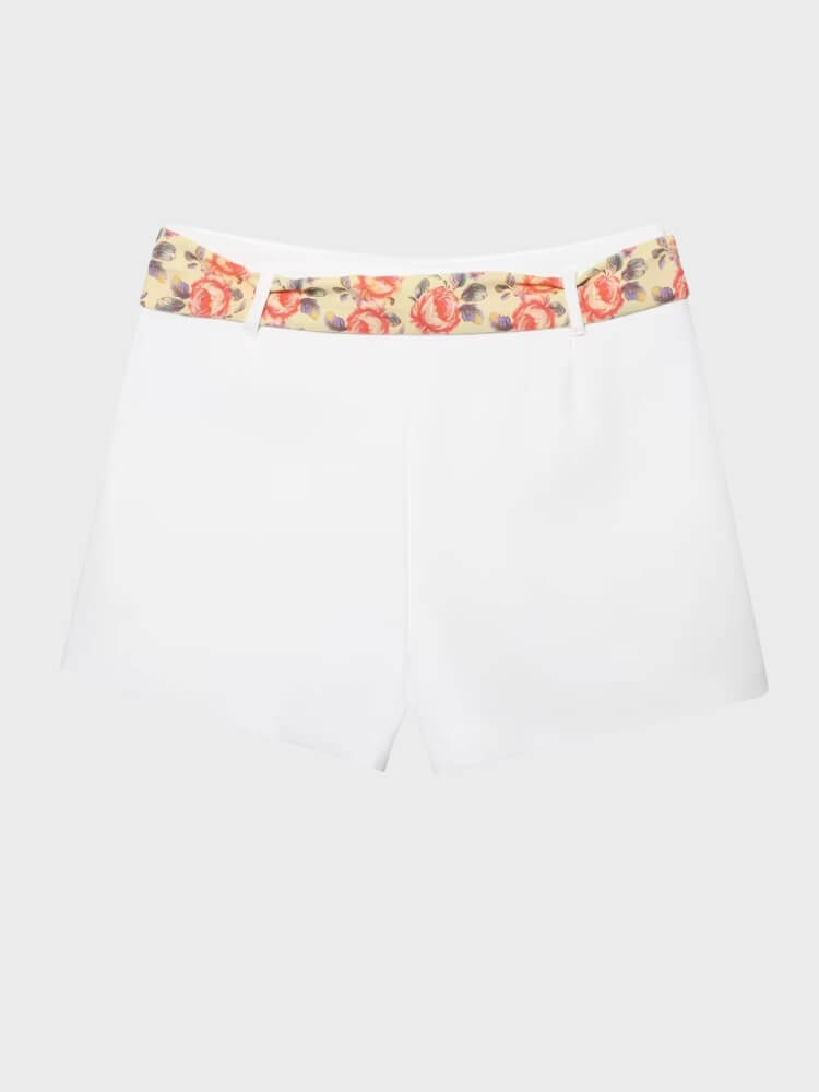 Scarf Belted Shorts