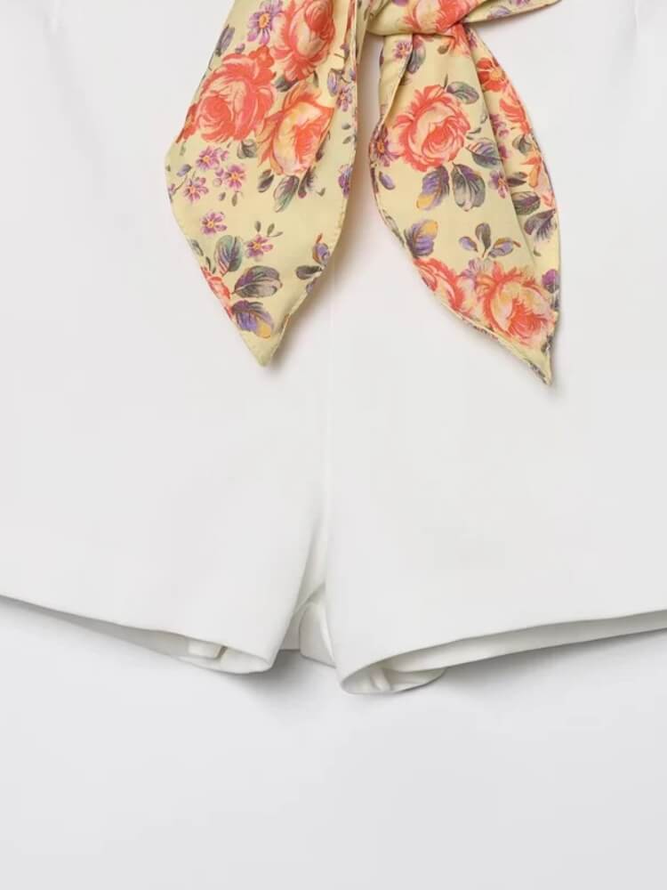 Scarf Belted Shorts