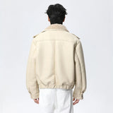 Effortless Warm Fleece Lined Leather Jacket
