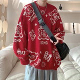 Cozy Chinese Blessing Christmas Knit Sweater
