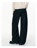 Solid Color Retro Dark Loose Wide Leg Jeans