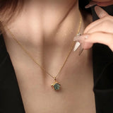 Vintage Sterling Gold Flower Necklace