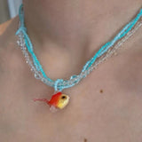 Bohemian Cute Animal Goldfish Pendant Necklace