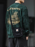 American Style Print Cotton Oversized Sweatshirt