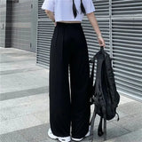 Black Butterfly Embroidery Pattern Loose Pants