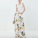 Vintage American Style Summer Flower Jeans