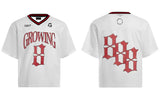 Breathable V-Neck Collar Mesh Graphic Printed T-Shirt