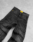 Y2K Distressed Retro Embroidery Jeans