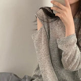 Off Shoulder Basic Loose Casual T-Shirt