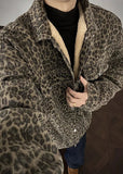 Winter Thick Leopard Print Velvet Faux Fur Jacket