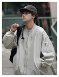 Oversized Solid Leather Motorcycle Jacket